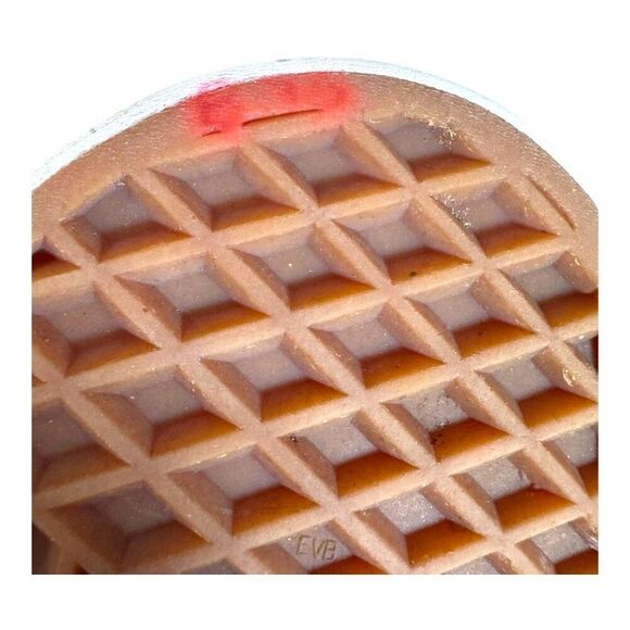 Vans Off The Wall Mens US 12 Red Canvas Lace-Up Sneakers Classic White Soles SEE - Picture 4 of 16